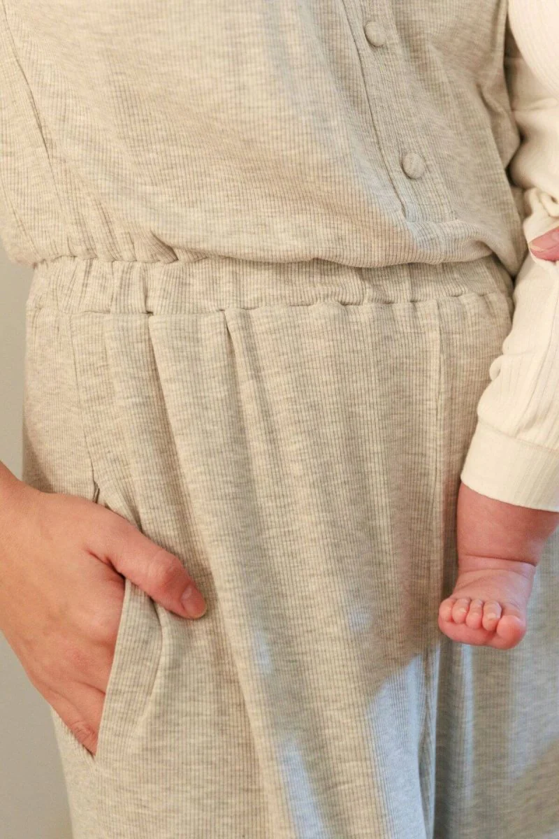 Grace Ribbed Nursing Jumpsuit - Image 11
