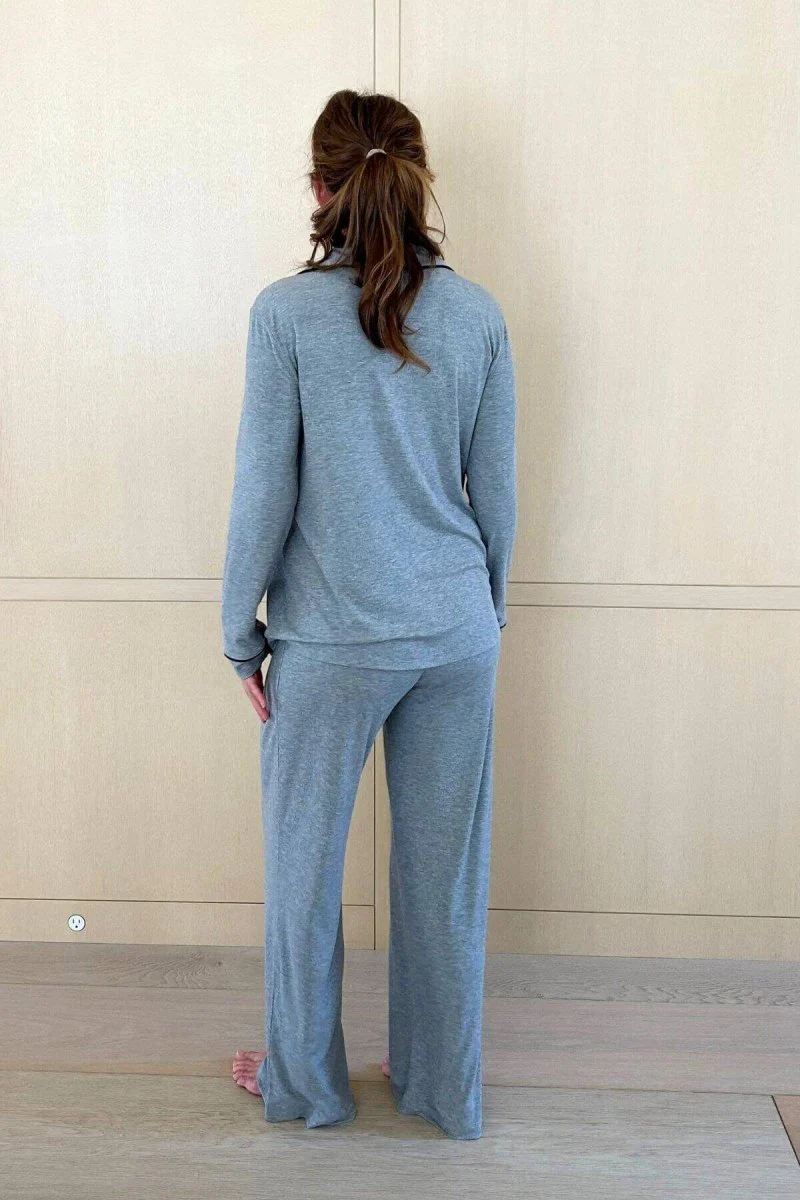 Juliette Ribbed Long Sleeve Pajama Set - Image 10