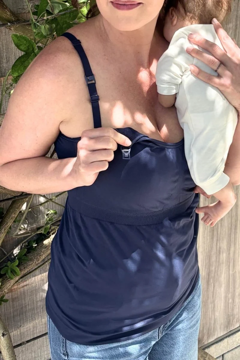 Stages Maternity, Nursing & Wearable Pump Tank Top | Indigo - Image 6
