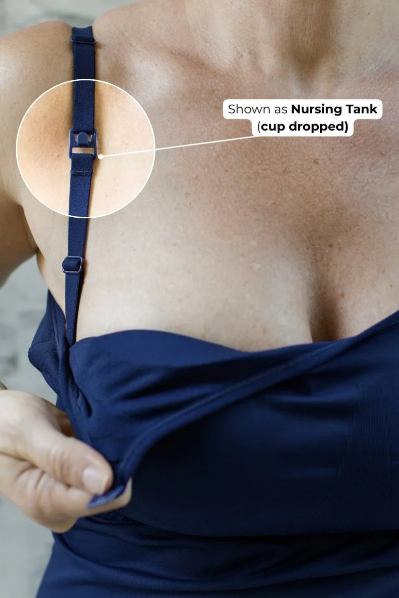 Stages Maternity, Nursing & Wearable Pump Tank Top | Indigo - Image 8