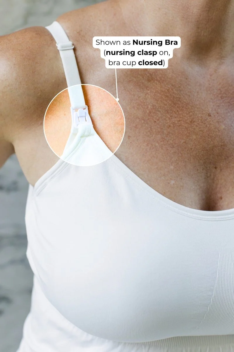 Stages Maternity, Nursing & Wearable Pump Tank Top | Pearl - Image 8