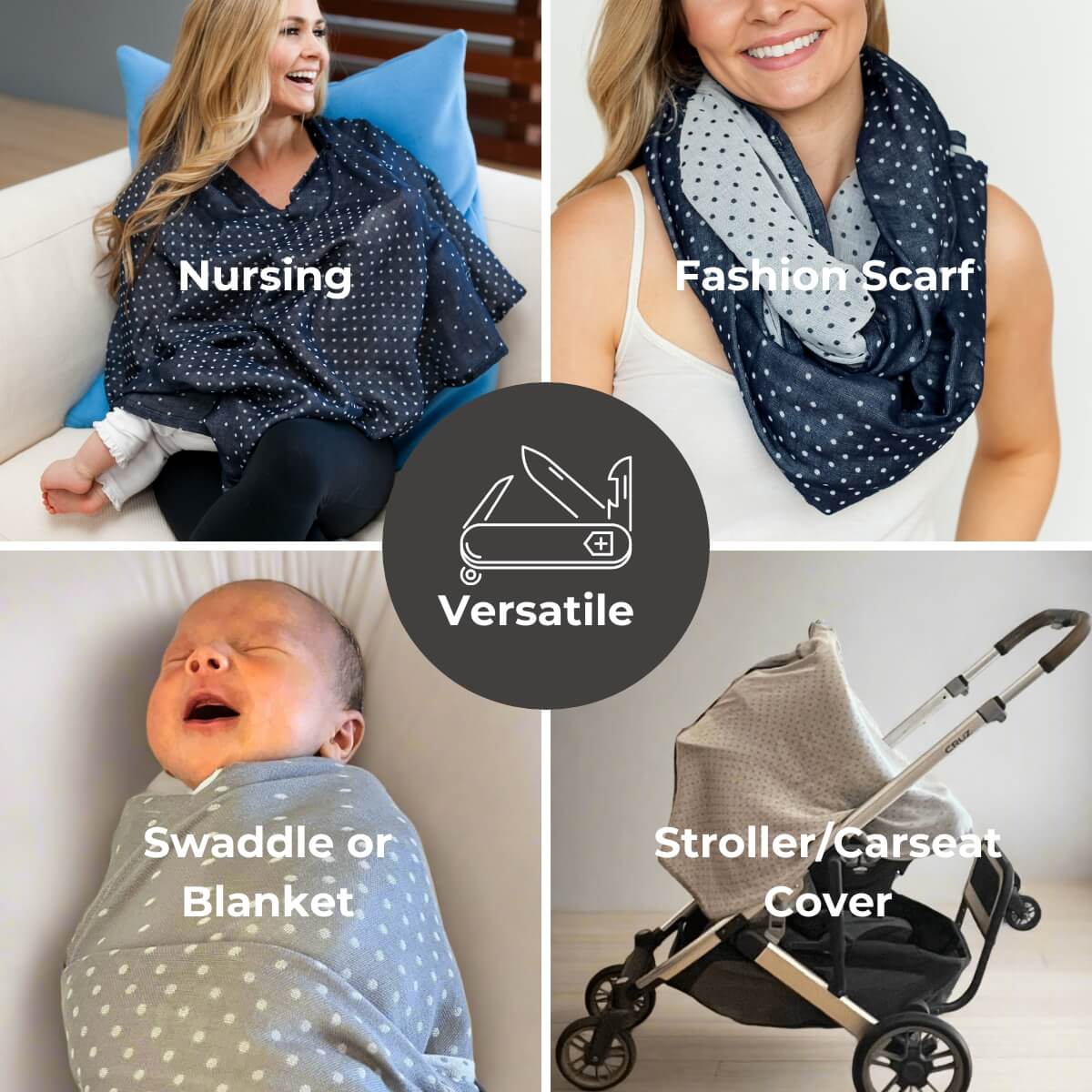 The Haven™ 100% Cotton 7-in-1 Nursing Cover - Image 28