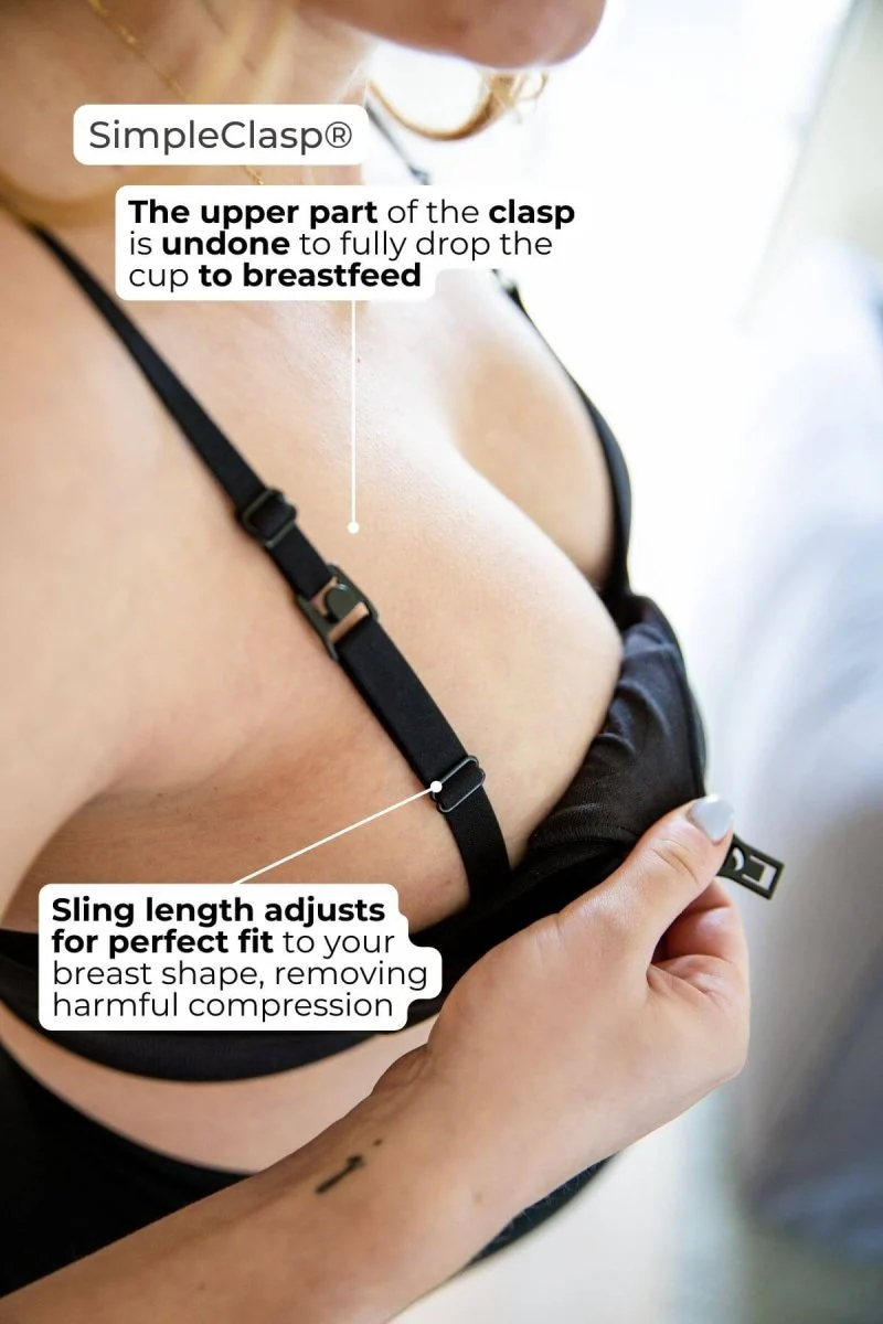 SuperMom® Silhouette Hands-Free Pumping & Nursing Bra | Midnight - Image 5