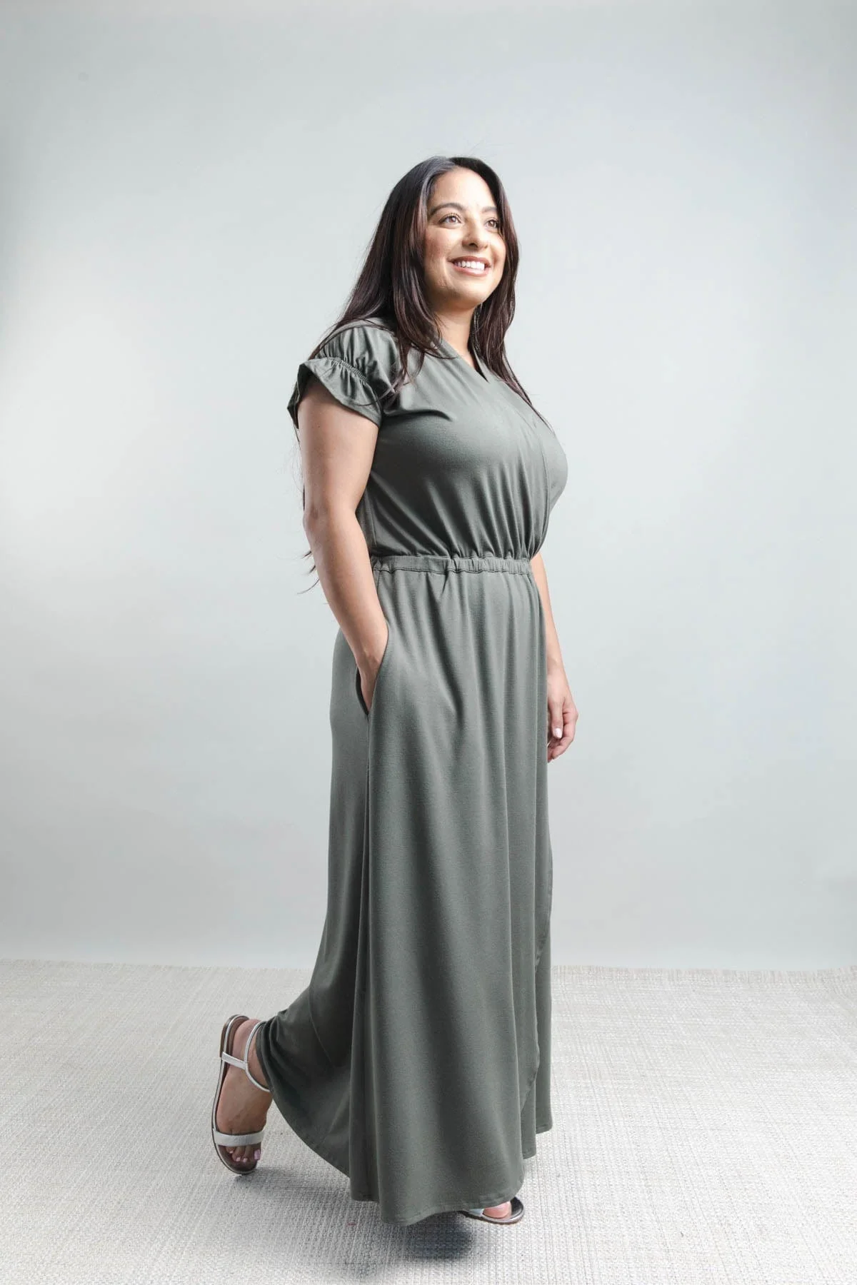Vivian Maternity & Nursing Maxi Dress - Image 4