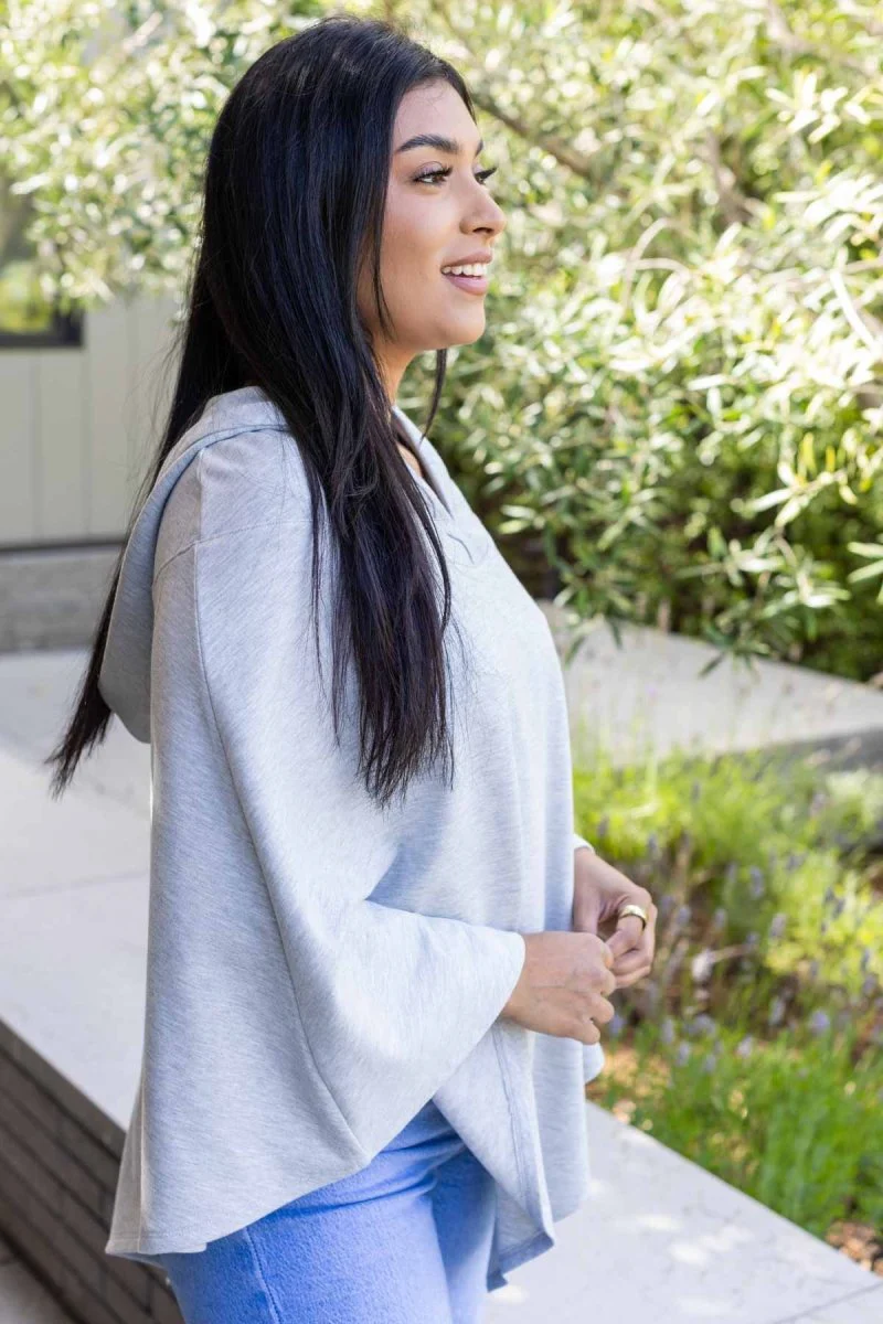 Zoe Fleece Hooded Poncho - Image 13